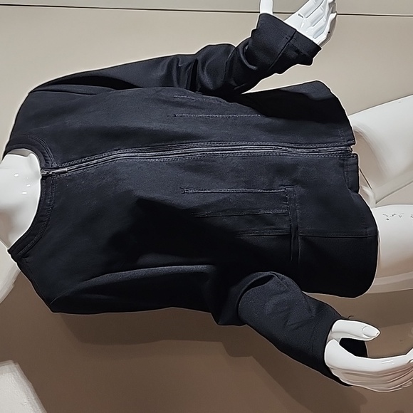 Studio works zip up black solid top - Picture 2 of 10